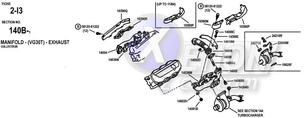 日産車　主要部品分解図 XenonZcar.com Z31 Parts Fiche Engine Mechanical 2D-1-102