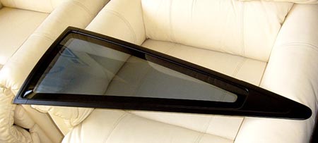 Refinished quarter window trim